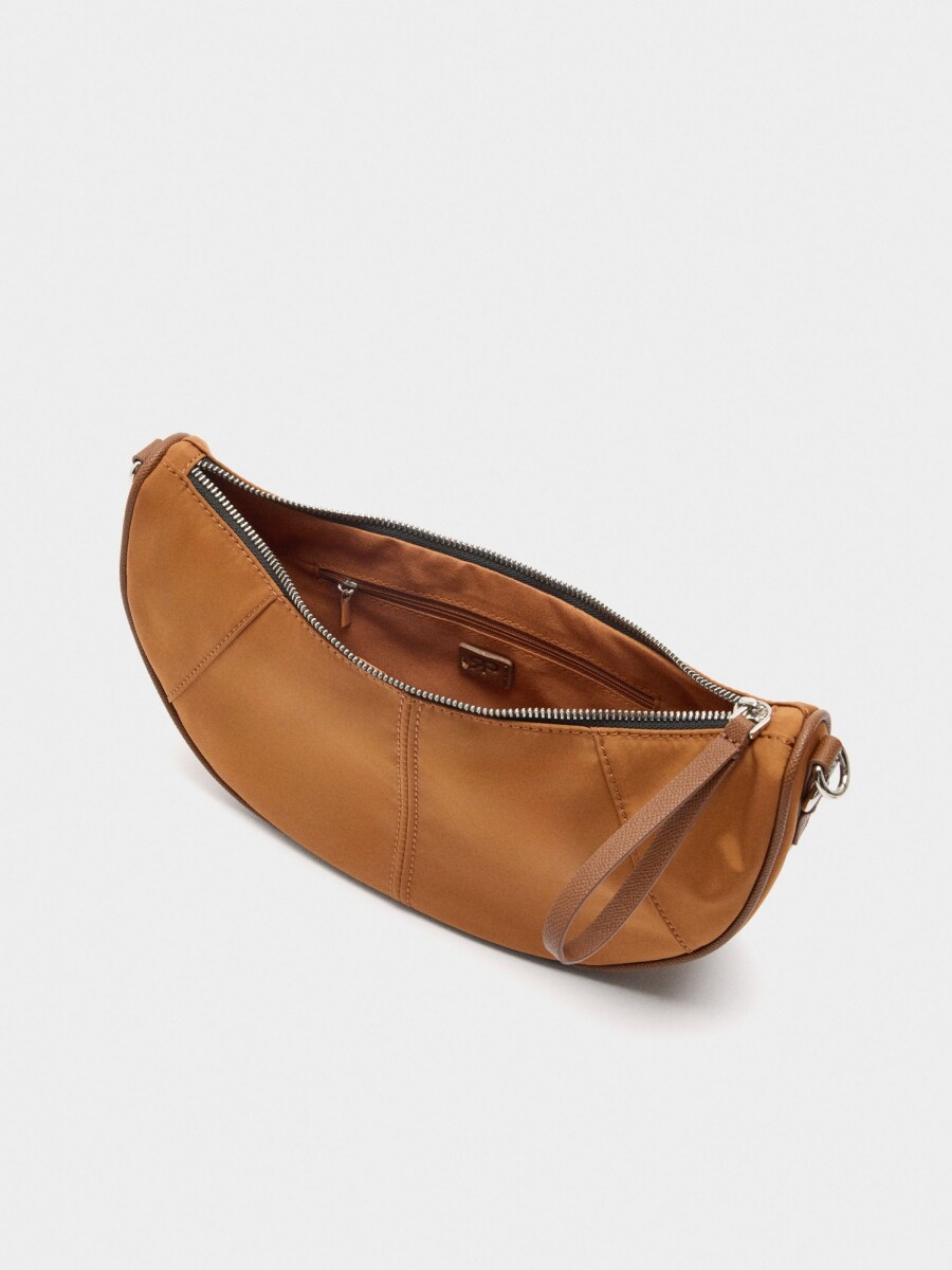 Bolso Bandolera De Nylon camel