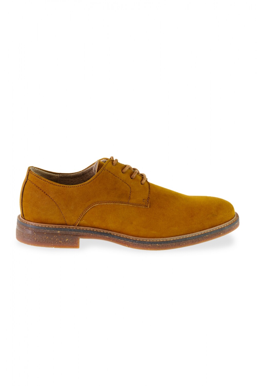 ZAPATO DE CUERO CON CORDONES Camel