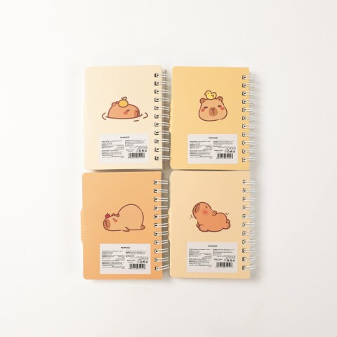 CUADERNO ESPIRAL A7 CARPINCHO CUTE CON VELCRO CUADERNO ESPIRAL A7 CARPINCHO CUTE CON VELCRO