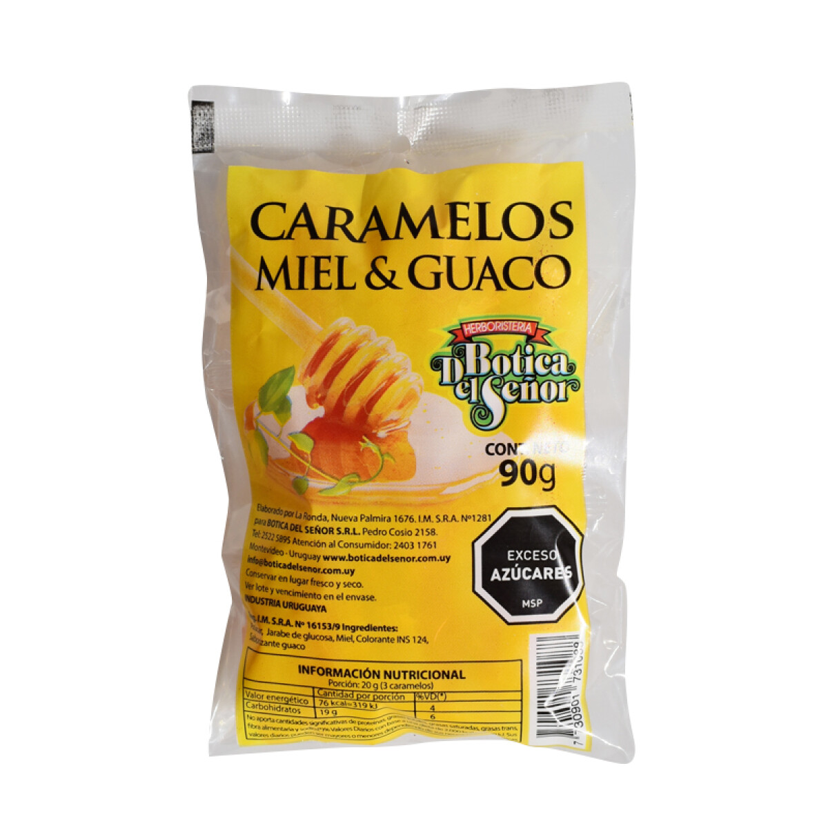 CARAMELOS MIEL Y GUACO BOTICA 90G - Caramelos Miel Y Guaco Botica 