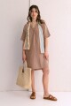VESTIDO LINO CAMEL