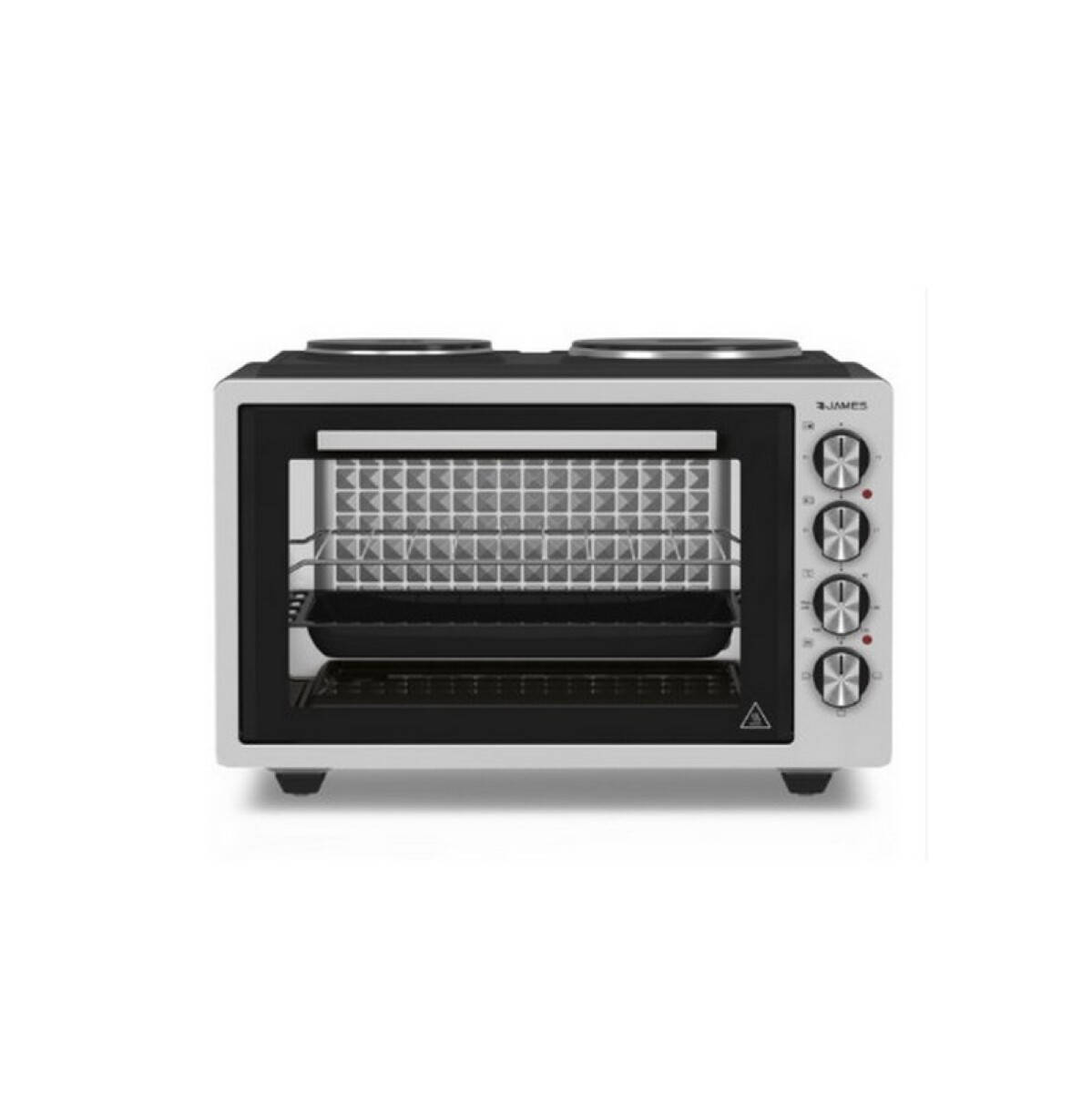 HORNO ELECTRICO JAMES 39 Lts. + 2 DISCOS. INOX. 