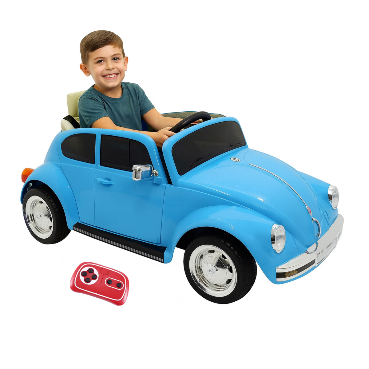 Auto Eléctrico Fusca Escarabajo A Batería Bje1818 - CELESTE 