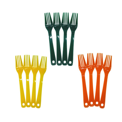 Tenedores plásticos de colores x12 unidades Tenedores Plásticos De Colores X12 Unidades