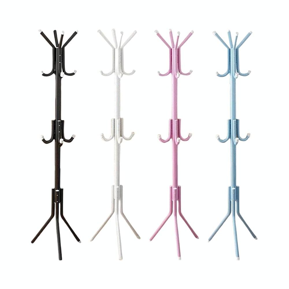 Perchero De Metal de 12 Ganchos 1.7mts Negro