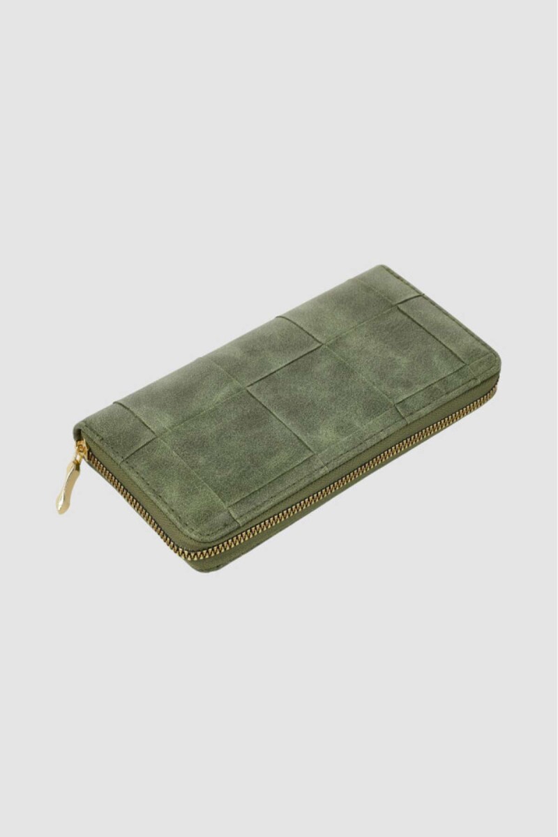 Billetera trama - Verde malva 