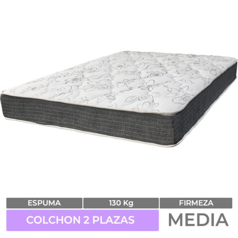 Colchón MEGA SUEÑO 2 Plazas – 100% Espuma Firme – Reversible – 138x188x20 cm – Soporta 130 kg Colchón MEGA SUEÑO 2 Plazas – 100% Espuma Firme – Reversible – 138x188x20 cm – Soporta 130 kg