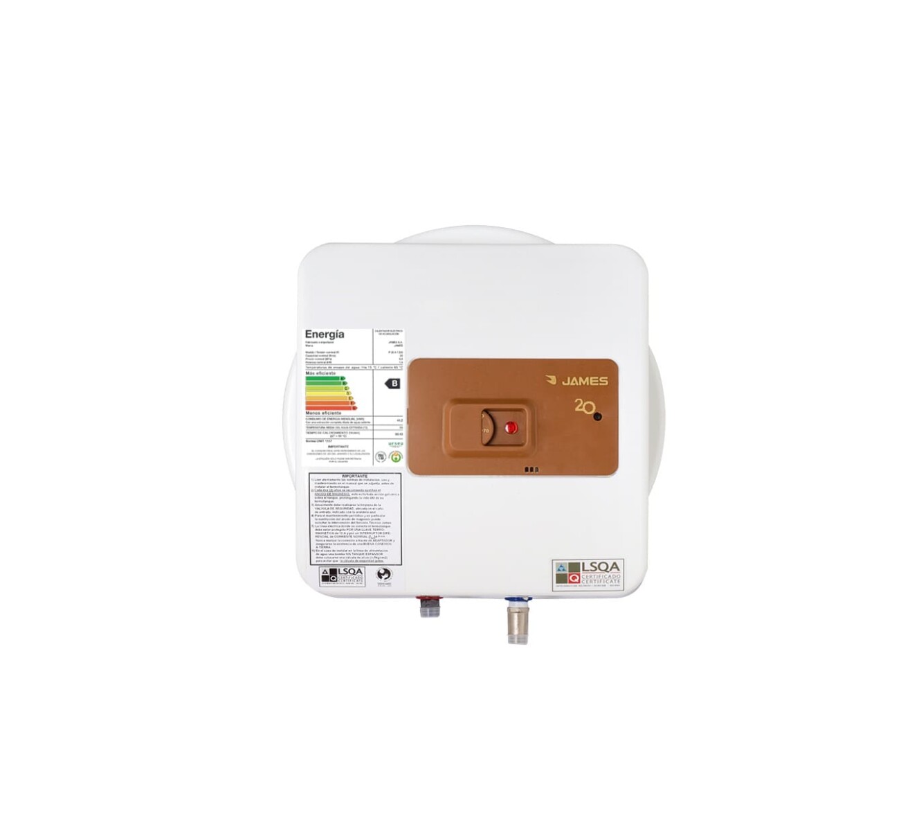 Calefon James 20L Con Tanque De Cobre 
