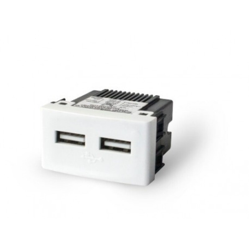 TOMA DOBLE USB BLANCO SIST. MOD. - LM TOMA DOBLE USB BLANCO SIST. MOD. - LM