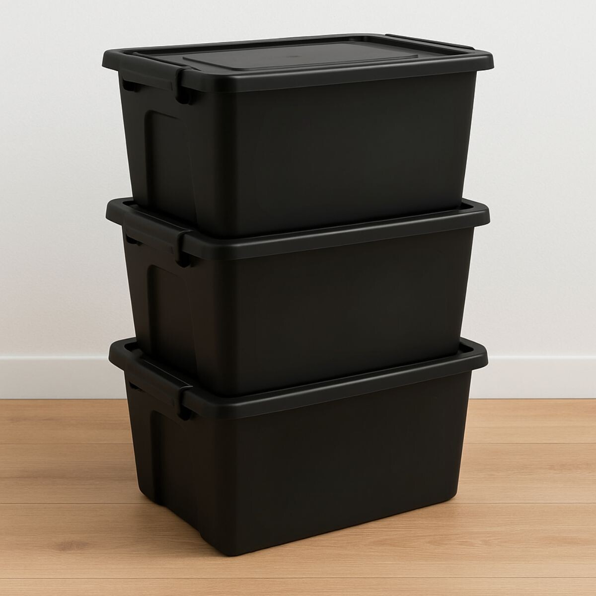 Set x3 Caja organizadora 10lts - NEGRO 