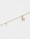 Pulseras Flexibles Strass Pulsera Con Diije De Estrella - Dorado