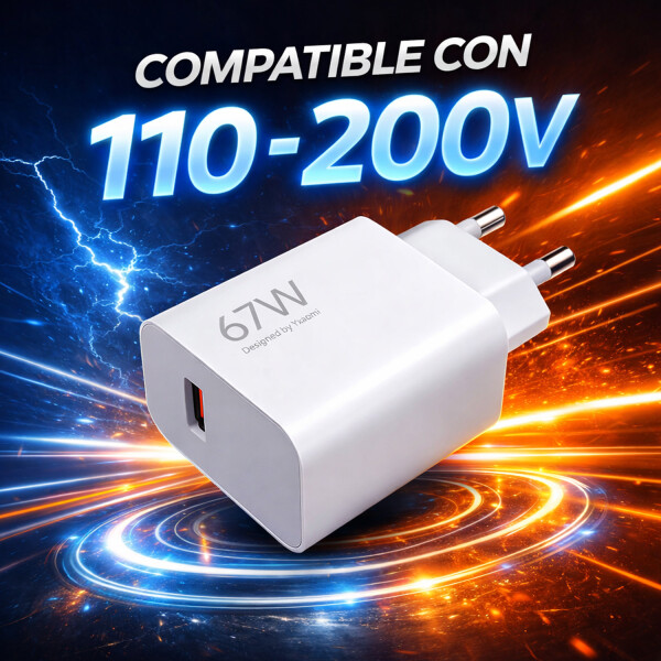 Cargador Xiaomi 67w Turbo Carga Rápida Usb-a CARGADOR XIAOMI 67W