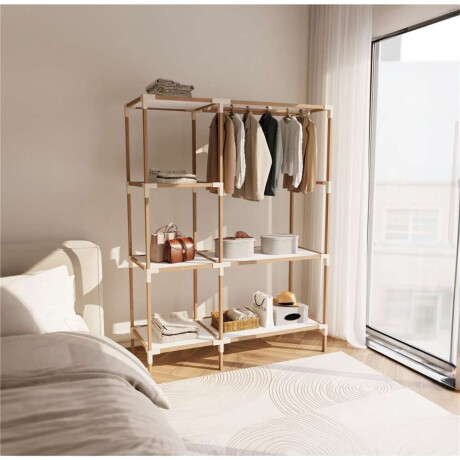 Organizador/Perchero 3 Niveles 155X47X111Cms Madera Y Pp
