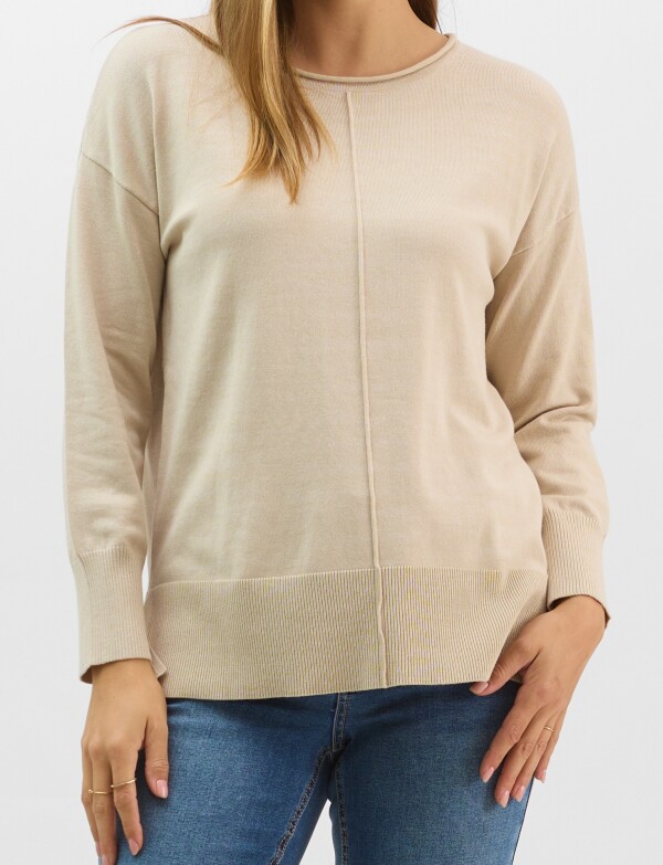 Buzo Pespunte BEIGE
