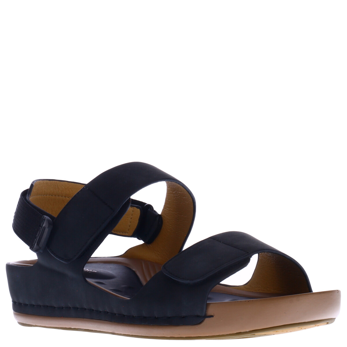 Sandalia de Mujer Lady Confort OLGA con velcros - Negro 