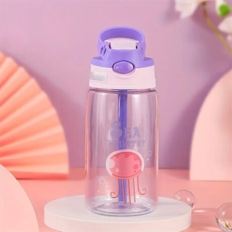 Botella animada con pico automático Rosado Y Violeta