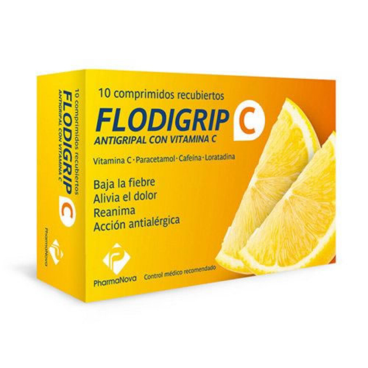 Flodigrip C 10 Comprimidos | Suplemento Vitaminico y Alivio de Resfrío 