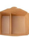 Caja kraft para comida con 2 compartimentos - 50 unidades Caja kraft para comida con 2 compartimentos - 50 unidades