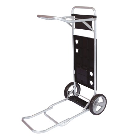 Carrito de Playa en Aluminio MOR con Extensión para conservadora Negro Carrito de Playa en Aluminio MOR con Extensión para conservadora Negro