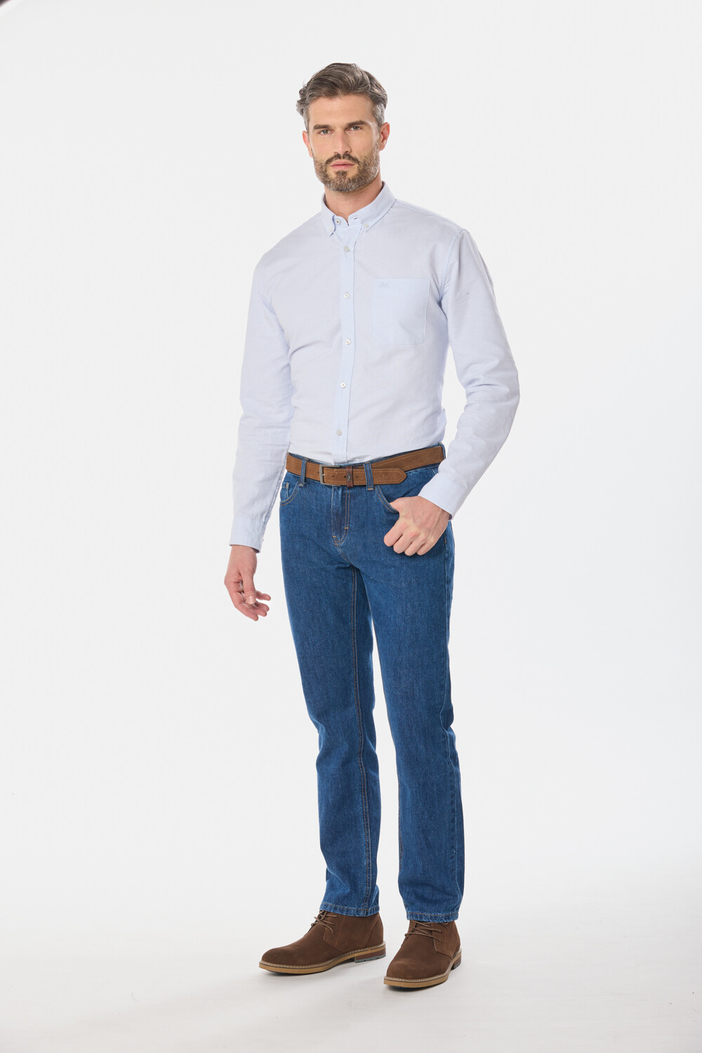 PANTALÓN DE JEAN CLÁSICO Azul
