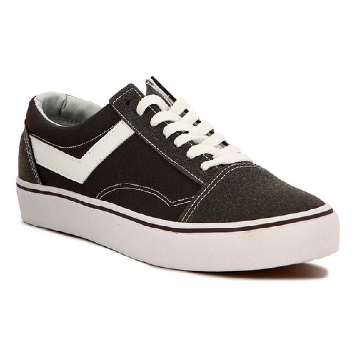 Championes Pony Old School con Plataforma Lona-Gamuza Gris 