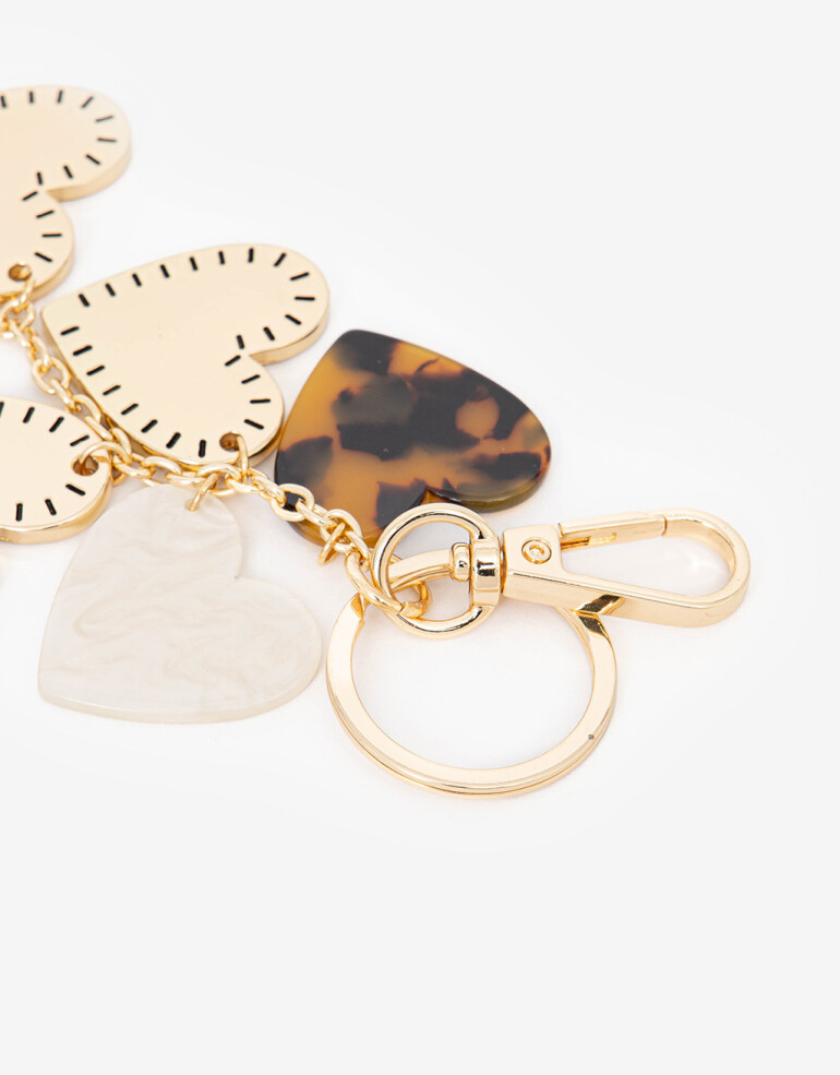 Llavero Lluvia chapas Llavero Y Bag Charm De Corazones - Combinacion Multicolor