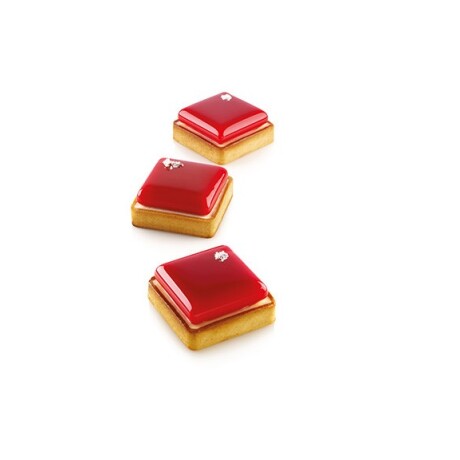 Molde para tarta microperforado cuadrado por 6 unidades Molde para tarta microperforado cuadrado por 6 unidades