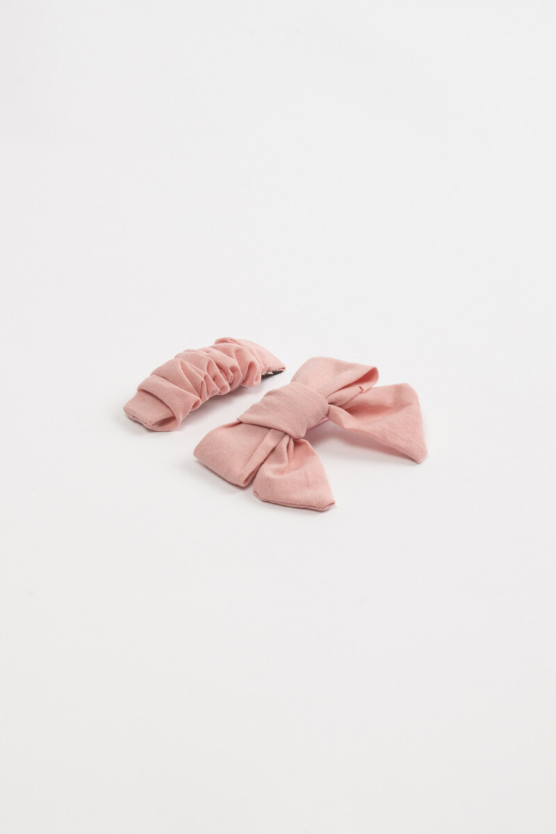 Set x 2 scrunchie y moña Rosa