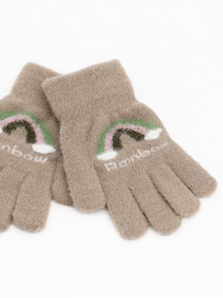 GUANTES INFANTILES ARCOIRIS BEIGE (V)
