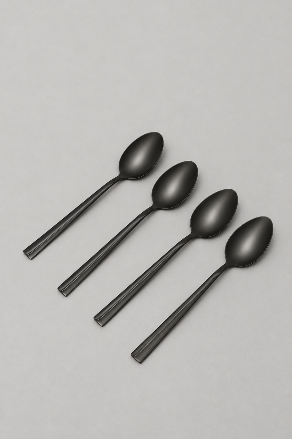 Cuchara Asher Set 4un. Negro Brillante Color Unico