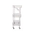 Carro Organizador de Metal Plegable Canasto con 3 Estantes y Ruedas Multiuso IMBACK Color Blanco Carro Organizador de Metal Plegable Canasto con 3 Estantes y Ruedas Multiuso IMBACK Color Blanco