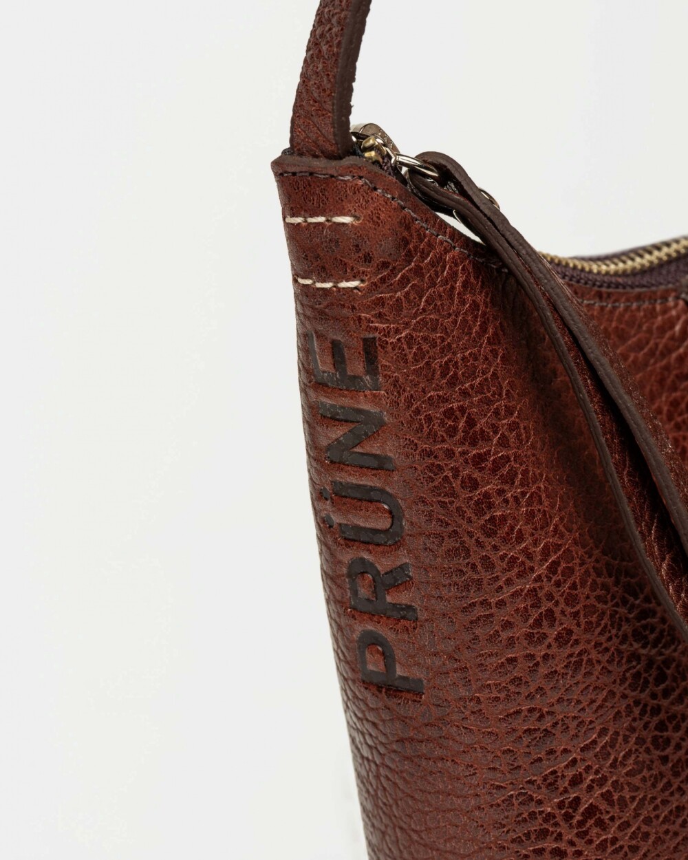 Mini Bag Mini Tanner en cuero graneado Red Tabaco