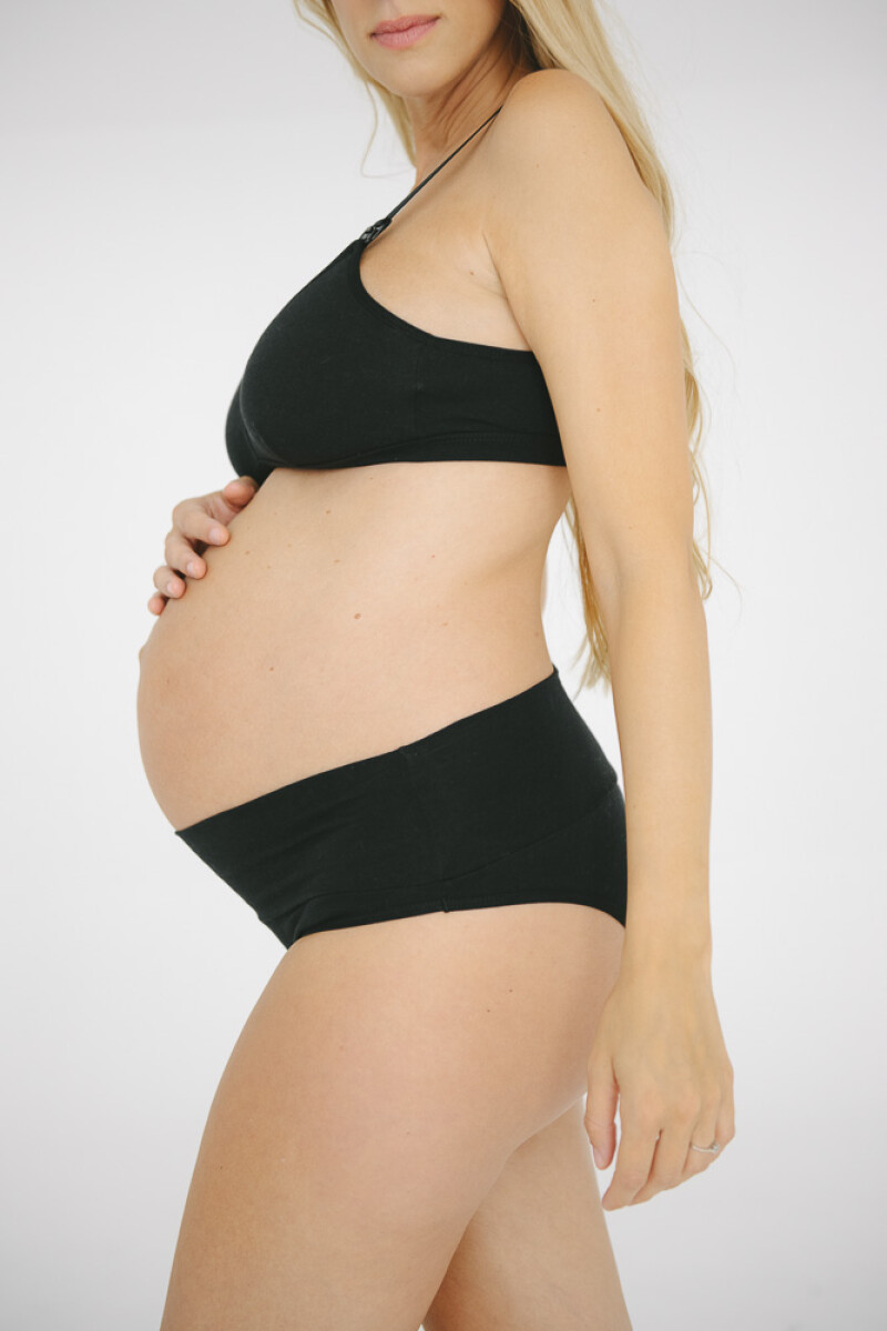 Bombacha con faja Gracia – Algodón suave que acompaña embarazo, postparto y todos tus días Negro