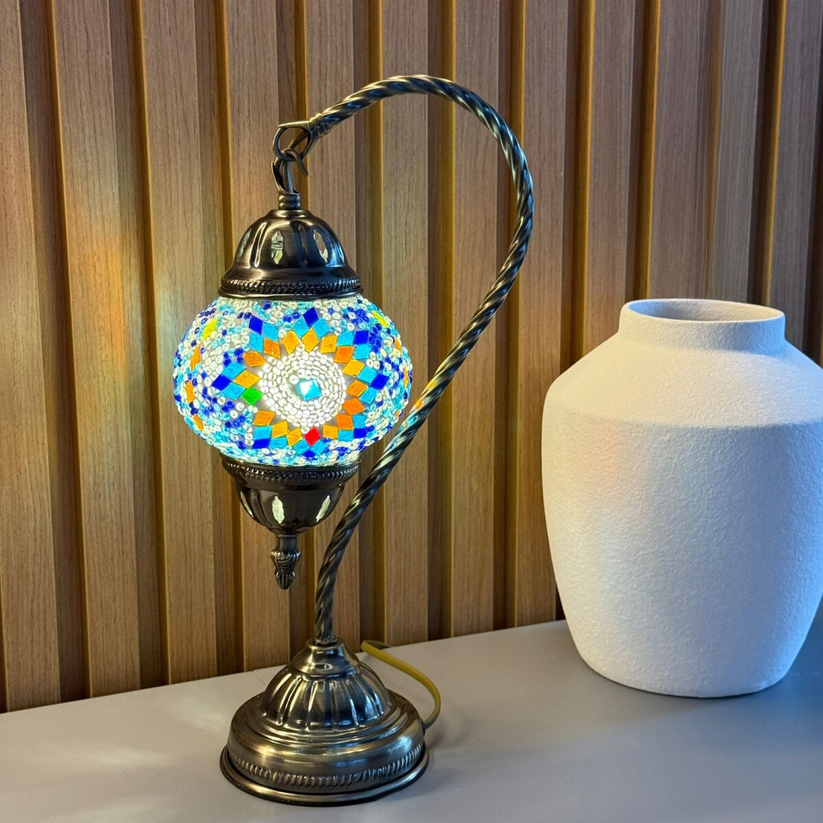 Lámpara De Mesa Turca / Marroquí Alto 37cm x Ø 13cm 