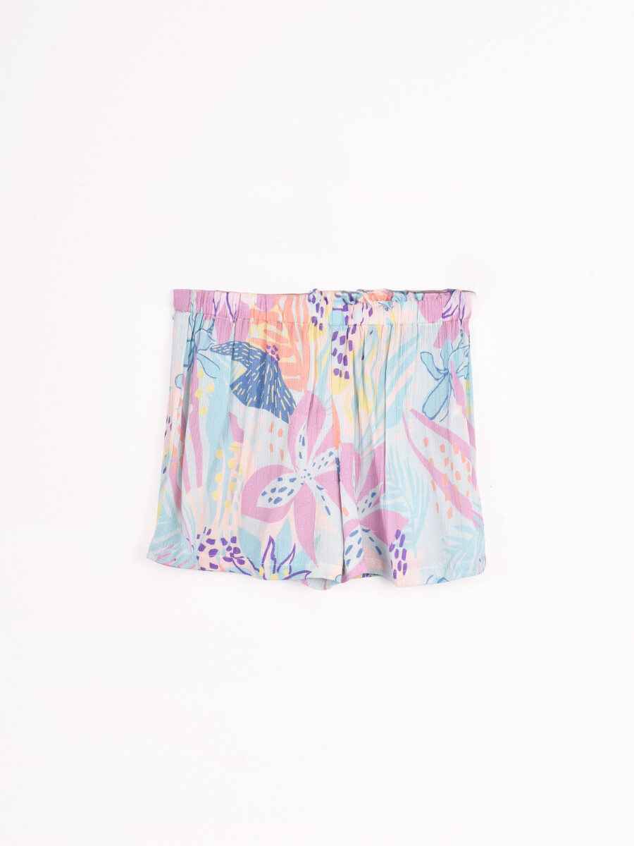 SHORT ESTAMPA - VERDE AQUA 