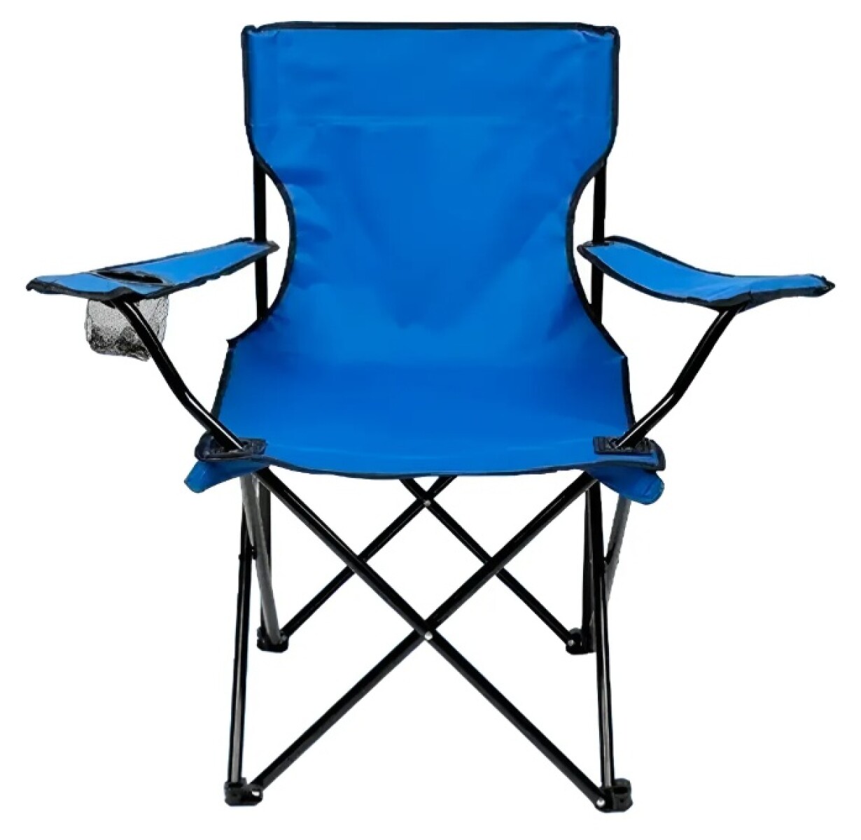 Silla Camping Pesca Plegable Estructura Metal - Azul 