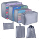 Bolso Organizador de Valija Para Viaje Necessaire de 7 Piezas Gris