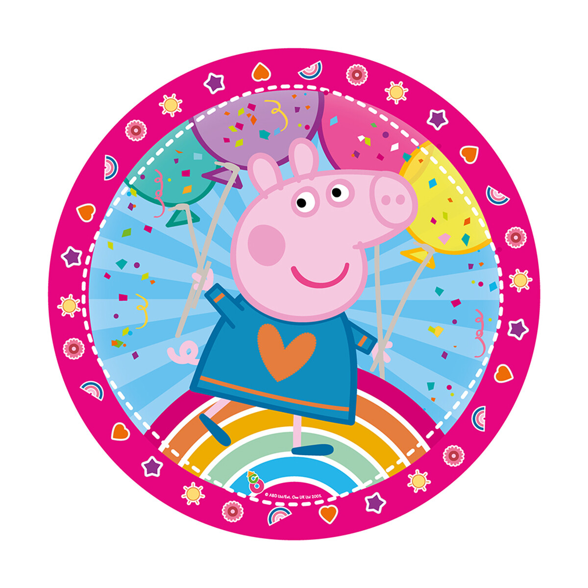 Cotillón Plato Descartable x8 - Peppa Pig 