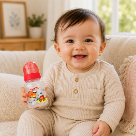Mamadera Evenflo Acuario Bebés 0-3M 120Ml Tetina Flujo Lento Rojo