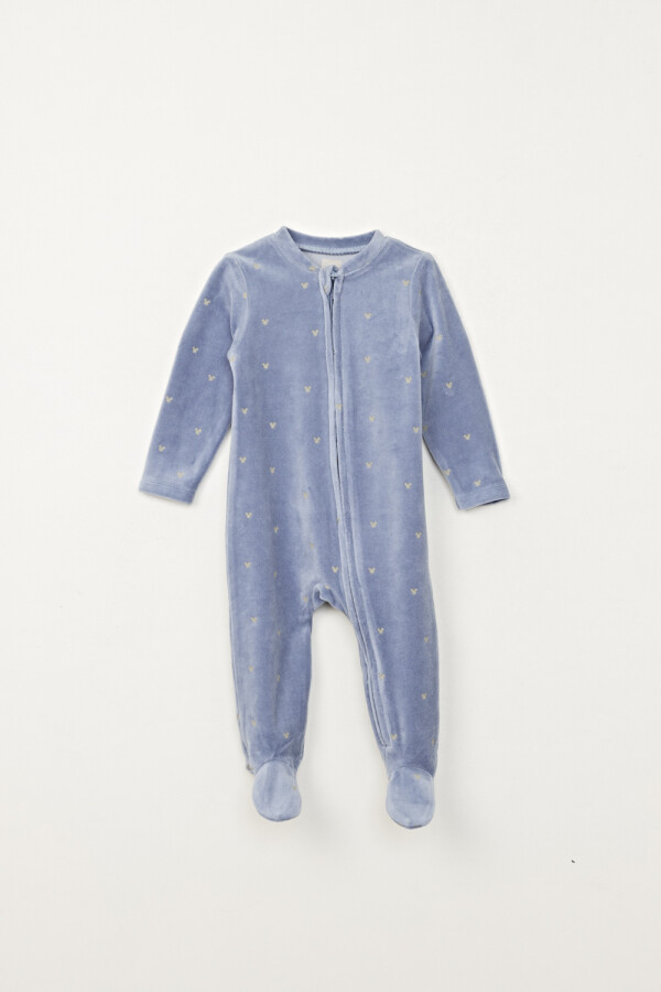 Enterito pijama plush Azul Claro