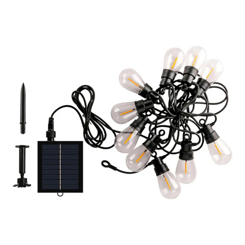 Guirnalda Guia De Luces Led Solar 6.5 Mts Luz Cálida Control Variante Calida