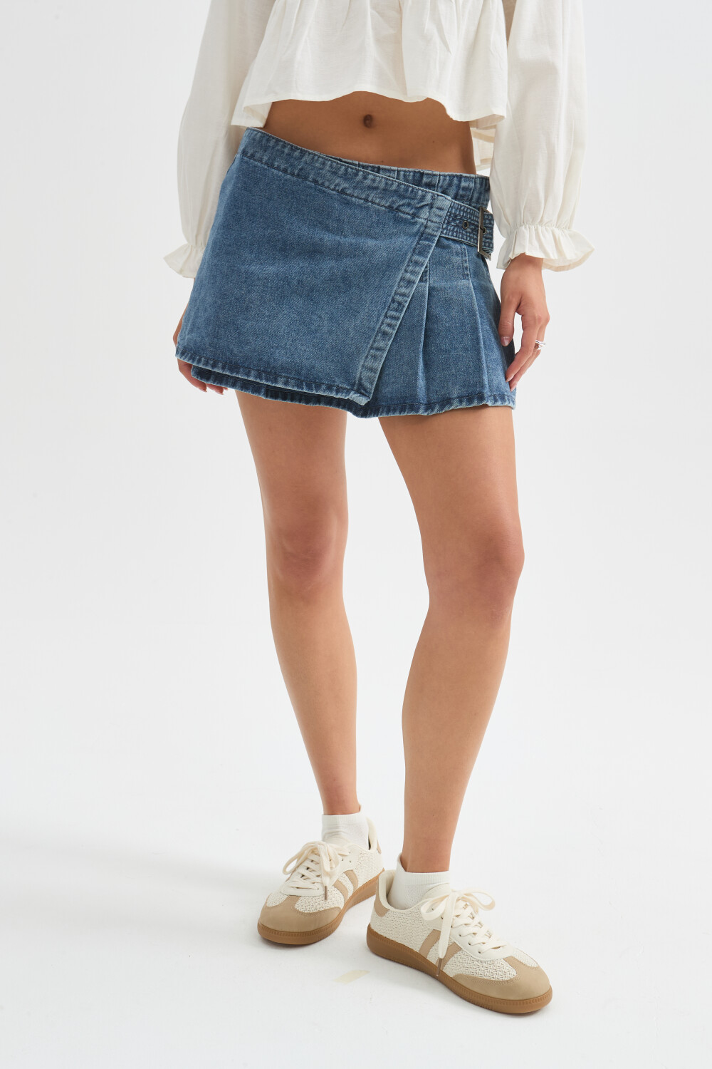 Falda Amet Azul Grisaceo