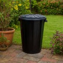 PAPELERA TACHO DE BASURA 68 LITROS NEGRO NEGRO