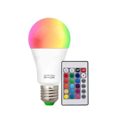 LAMPARA RGB 7W CON CONTROL REMOTO LAMPARA RGB 7W CON CONTROL REMOTO