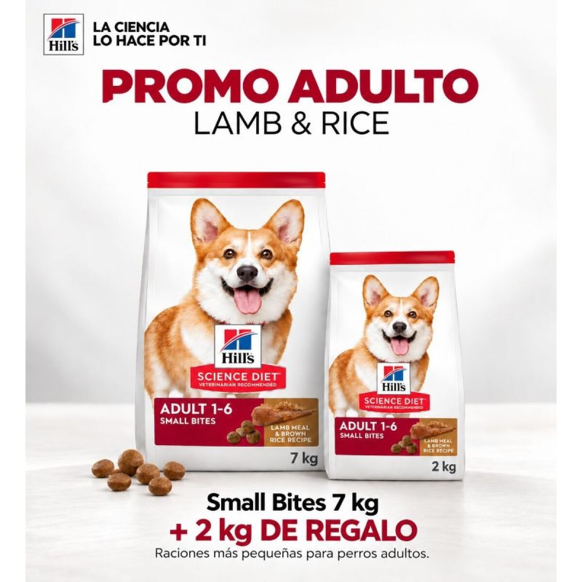 PROMO - Hill’s Science Diet Adult Small Breeds Lamb Meal & Brown Rice Recipe 7,05 kgs + 2 kgs de Obsequio! 