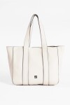 Shopper con pespuntes crudo