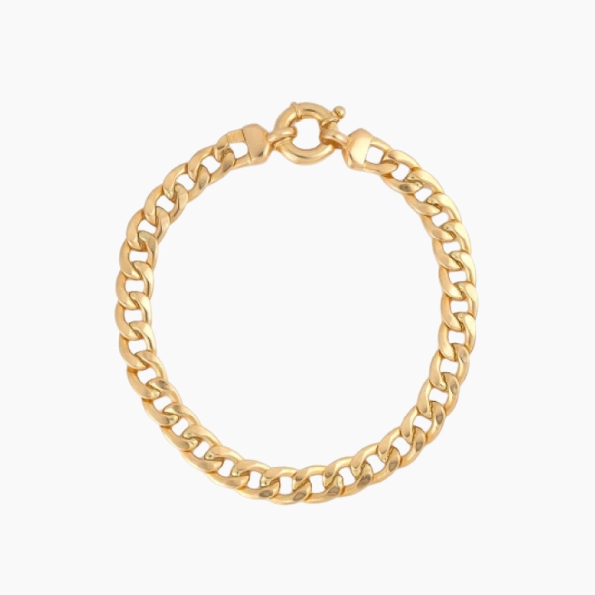 Pulsera En Oro 18k Con Eslabón Grumet 