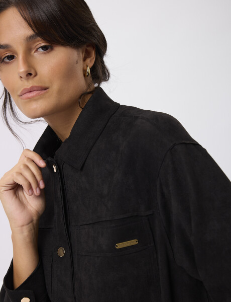 Campera Kiara suede negro