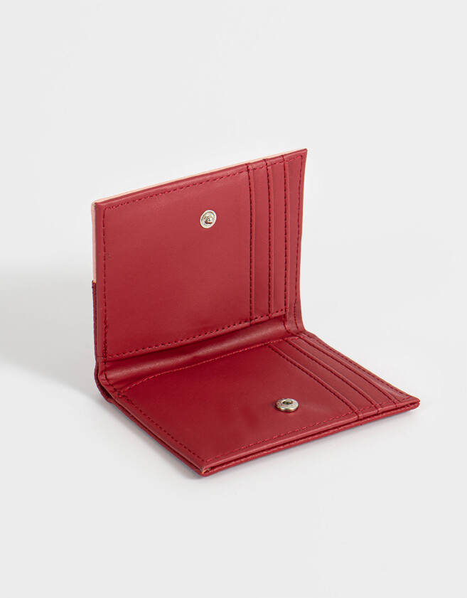 Billetera Billetera Colorblock - Rojo Burdeaux