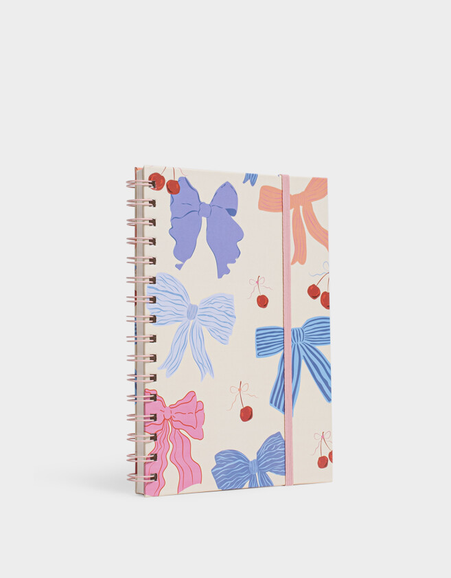 Anotadores Cuadernos y Memos Estampados Cuaderno A5 Estampado Moños Y Cherries - Combinacion Multicolor